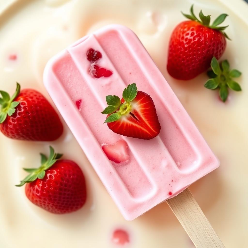 Strawberry kulfi